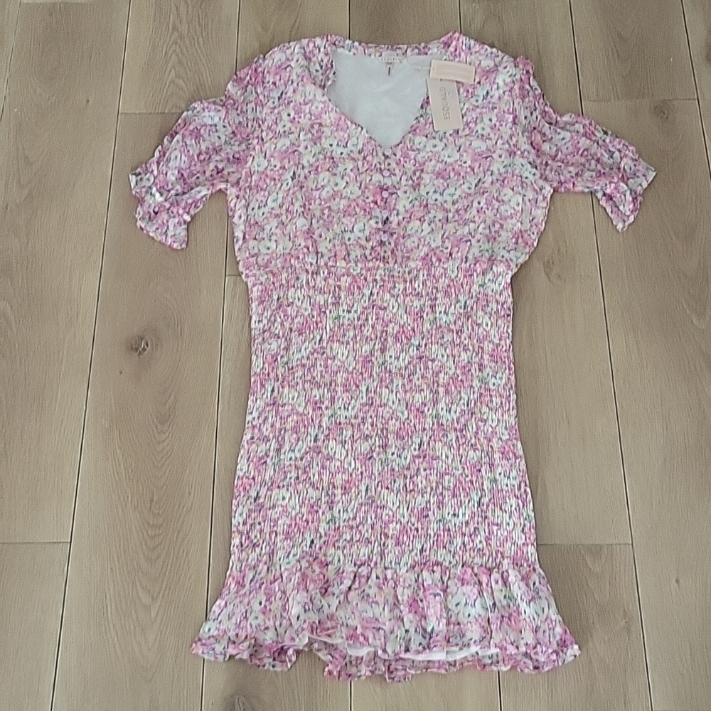 NWT ESQUALO Ruffle Floral Dress US12
